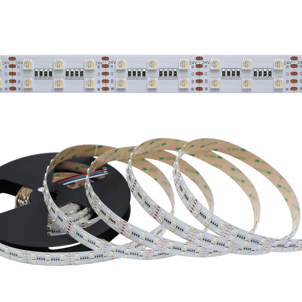 Dual Row Super Bright RGBW 4in1 Flexible LED Strip Lights, DC24V 5050SMD 600LEDs Waterproof Optional LED Tape Lights
